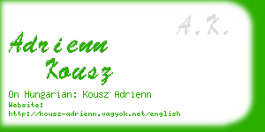 adrienn kousz business card